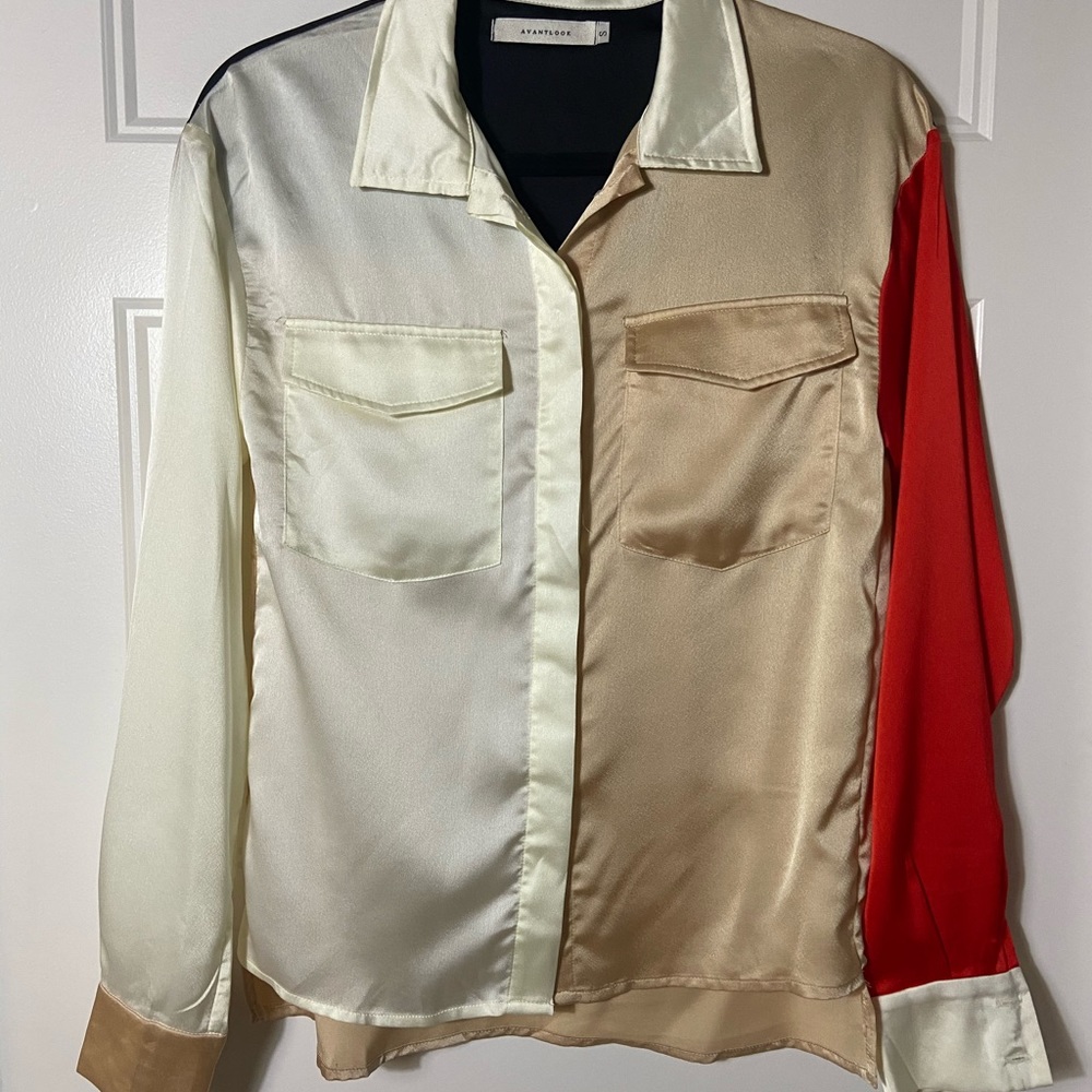 Chemise en satin designer Avantlook